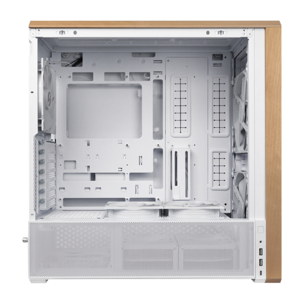 CAJA ORDENADOR GAMING LIAN LI LANCOOL 217 ATX CRISTAL TEMPLADO MADERA BLANCA
