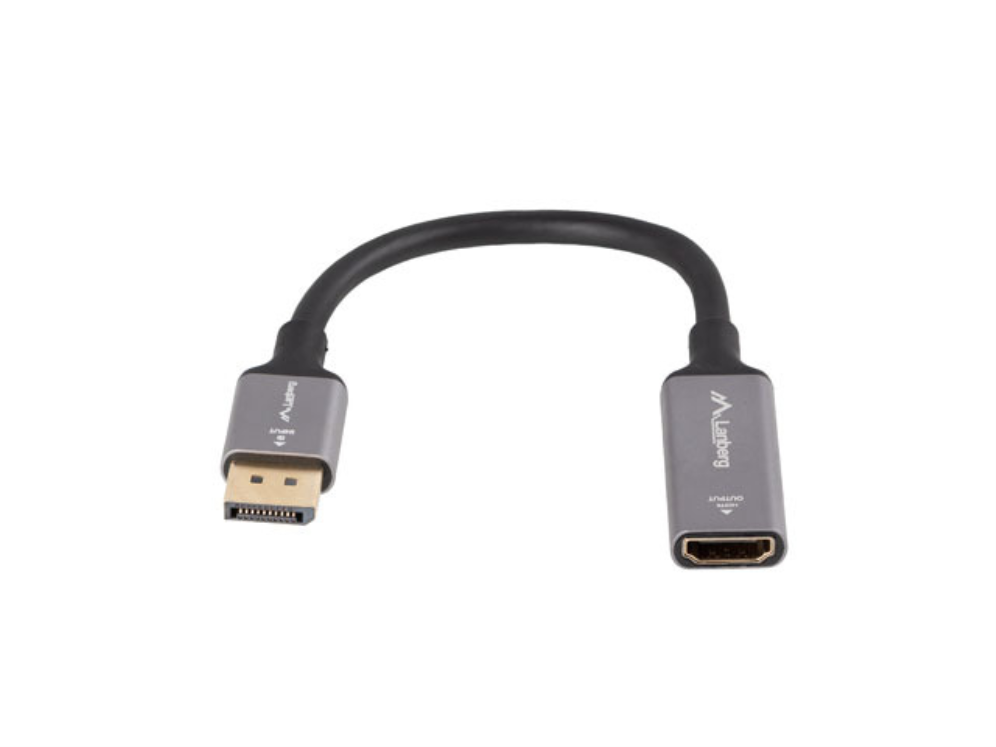 ADAPTADOR 4K DISPLAYPORT A HDMI LANBERG 20CM/ MACHO-HEMBRA