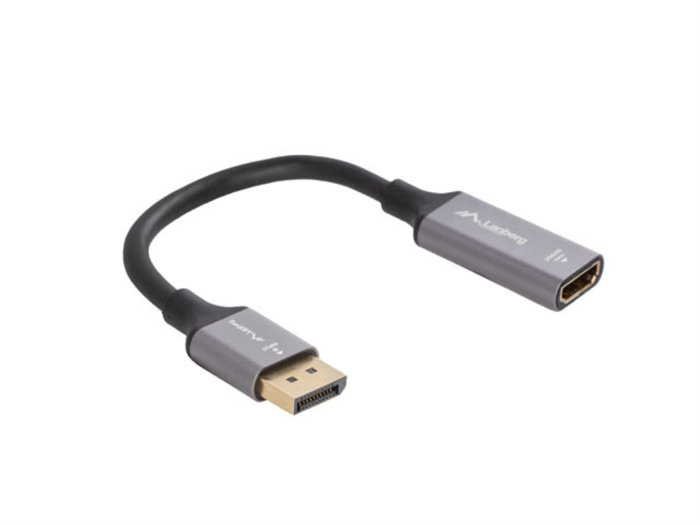 ADAPTADOR 4K DISPLAYPORT A HDMI LANBERG 20CM/ MACHO-HEMBRA
