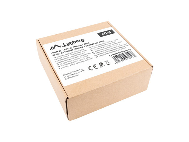 CABLE HDMI AOC LANBERG V2.1 M/M OPTICO ACTIVO 8K 60HZ 40M NEGRO