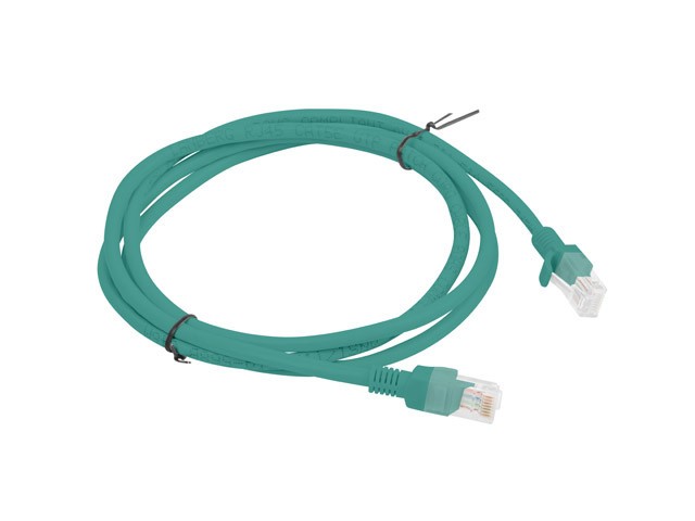 CABLE RED LANBERG LATIGUILLO CAT.6 U/UTP 1.5M VERDE FLUKE  PASSED
