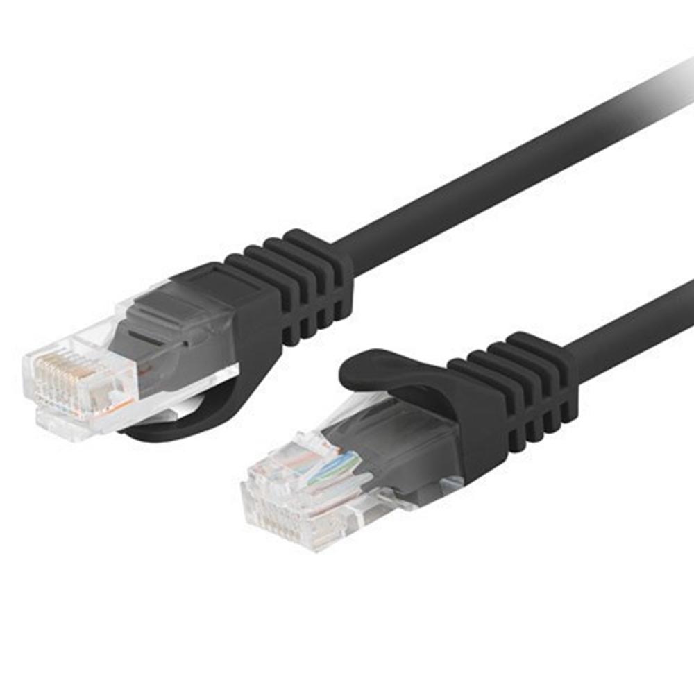CABLE RED LANBERG LATIGUILLO CAT.6 U/UTP 7.5M NEGRO FLUKE PASSED