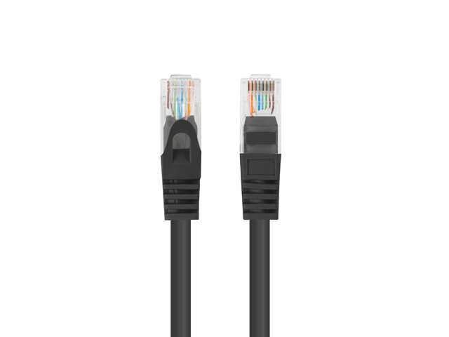CABLE RED LANBERG LATIGUILLO CAT.6 U/UTP 7.5M NEGRO FLUKE PASSED