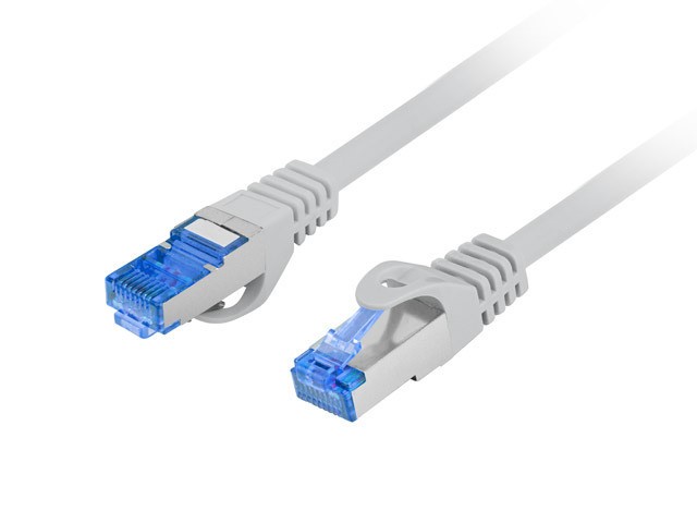 CABLE RED LANBERG LATIGUILLO CAT.6A S/FTP LSZH CCA 0.5M GRIS FLUKE  PASSED