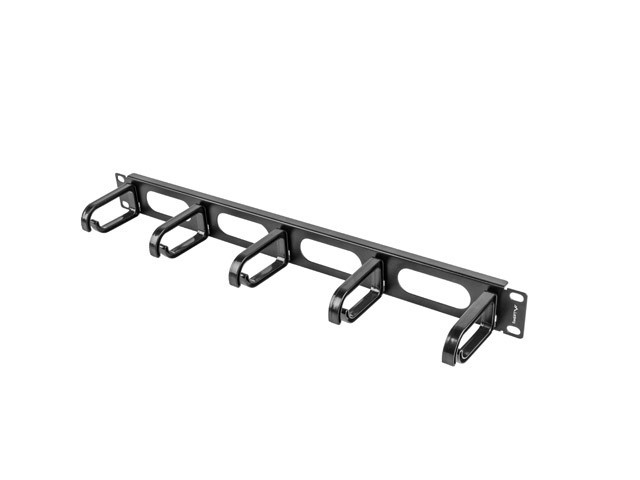 ORGANIZADOR DE CABLES LANBERG 5 ANILLAS 19" 1U TIPO B NEGRO