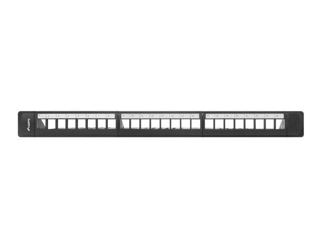 PATCH PANEL LANBERG 24 PUERTOS 1U RACK 19" ORGANIZADOR MODULOS KEYSTONE NEGRO