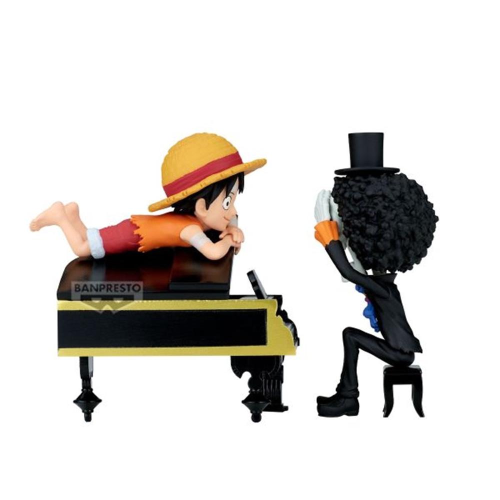 FIGURA BANPRESTO ONE PIECE WORLD COLLECTABLE FIGURE LOG STORIES-MONKEY D.LUFFY & BROOK "THATS GREAT!! AFTER ALL THIS TIME, HE'S STILL!!! 8CM