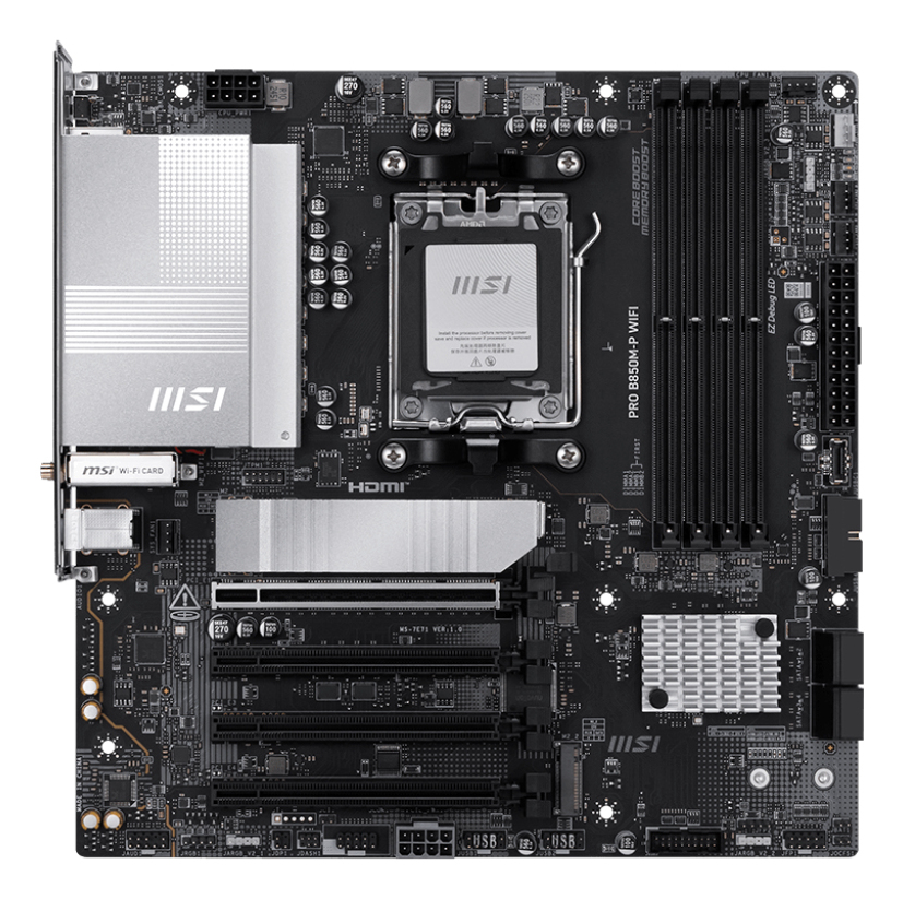 PLACA BASE MSI PRO B850M-P WIFI AM5 MATX/ 4X DDR5