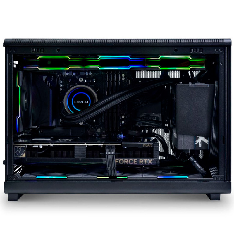 CAJA ORDENADOR GAMING LIAN LI A3 MATX CRISTAL TEMPLADO MADERA NEGRA