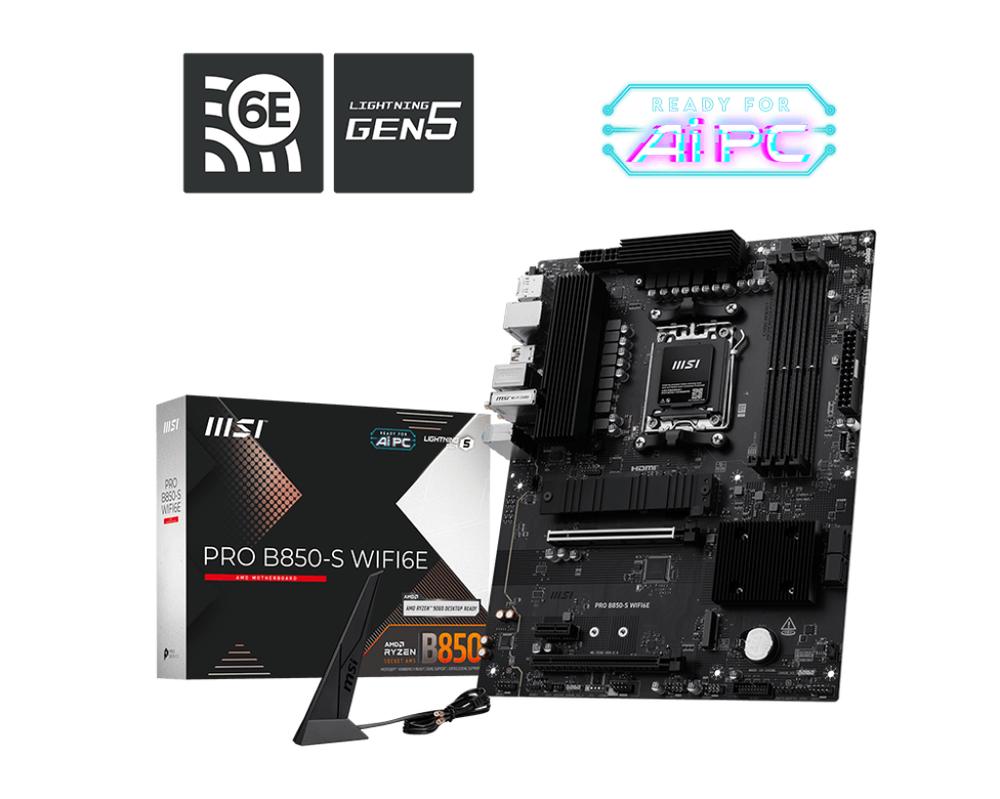 PLACA BASE MSI PRO B850-S WIFI6E ATX AM5