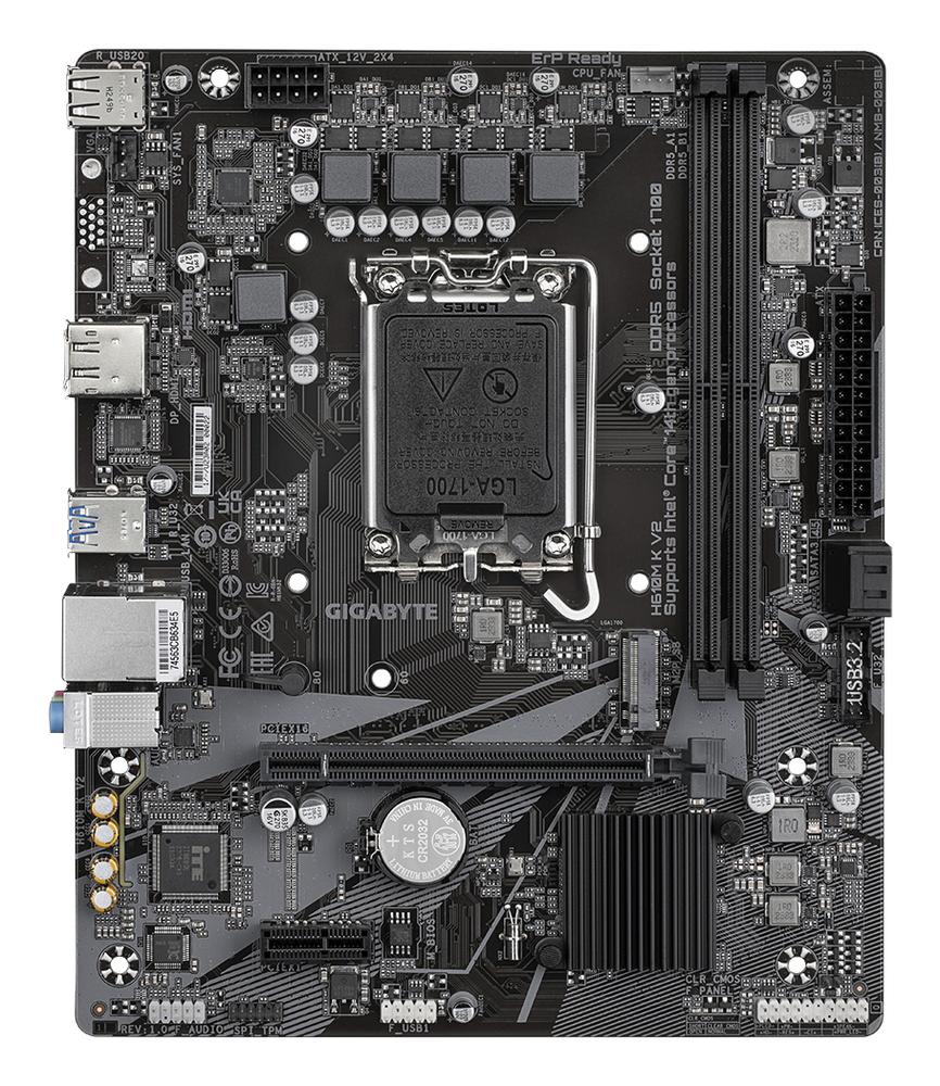 PLACA BASE GIGABYTE H610M K V2 MATX LGA 1700/ 2X DDR5/ 2X SATA 6GB/S