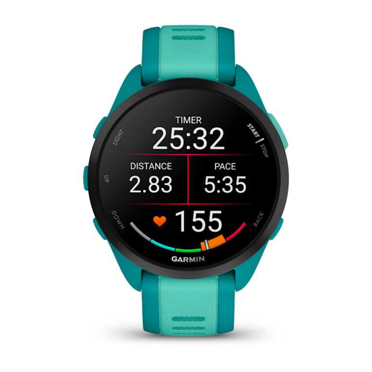 Garmin Forerunner 165 Music, Reloj Inteligente para Correr con GPS, Pantalla Táctil AMOLED, Métricas Optimizadas, Planes de Entrenamiento, Pay, Autonomía de 11 Días, Azul
