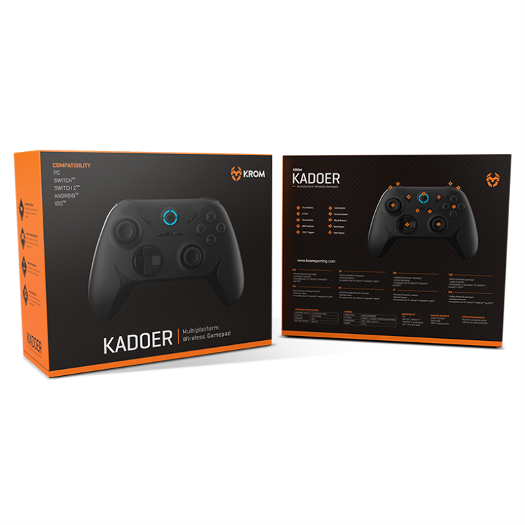 GAMEPAD KROM KADOER INALAMBRICO MULTIPLATAFORMA NEGRO 5.0