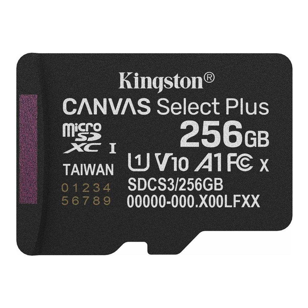 TARJETA MEMORIA MICRO SECURE DIGITAL SDXC 256GB KINGSTON CANVAS SELECT PLUS CLASE 10 UHS-1