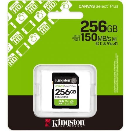 TARJETA MEMORIA SDXC 256GB KINGSTON CANVAS SELECT PLUS UHS-I CLASE 10