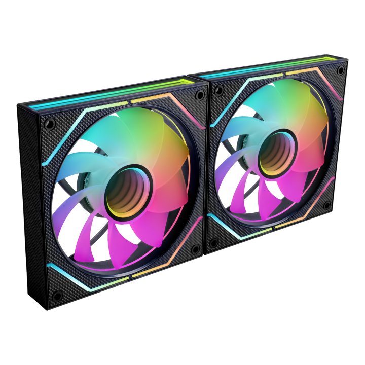 VENTILADOR MARS GAMING MF3DPROX2R ARGB 2X 120MM NEGRO