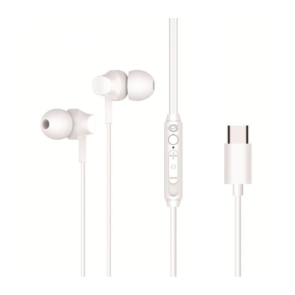 AURICULAR INTRAUDITIVO USB-C CONCEPTRONIC BRENDAN03W 1.2m MICROFONO BLANCO