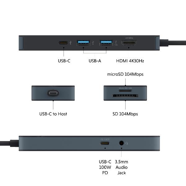 HUB TARGUS USB TIPO C 8 EN 1