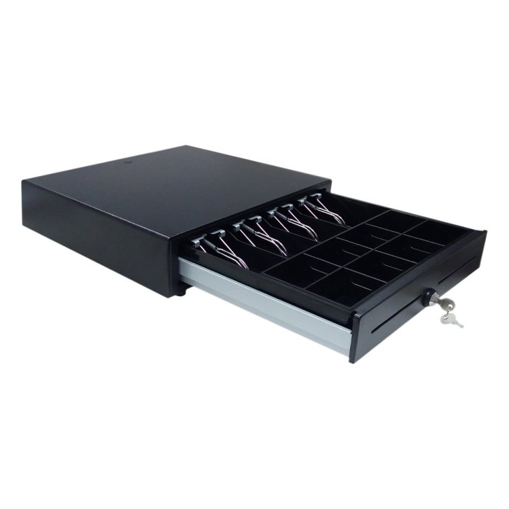 CAJON PORTAMONEDAS TPV UNYKAch 56001 NEGRO APERTURA MANUAL Y AUTOMATICA RJ11