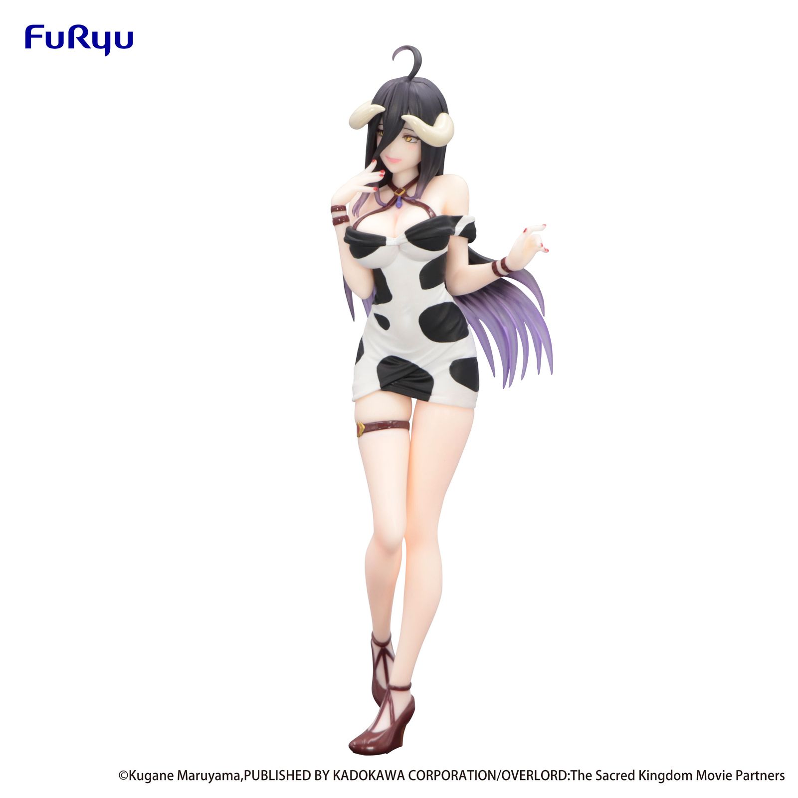 FIGURA GOOD SMILE COMPANY OVERLORD TRIO TRY IT ALBEDO MINI DRESS COW PATTERN VERSION 21CM