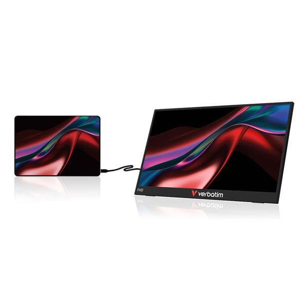 MONITOR LED PORTATIL 15.6" VERBATIM IPS/ FHD/ HDMI/ 60HZ/ 10MS/ VESA 75X75/ TACTIL
