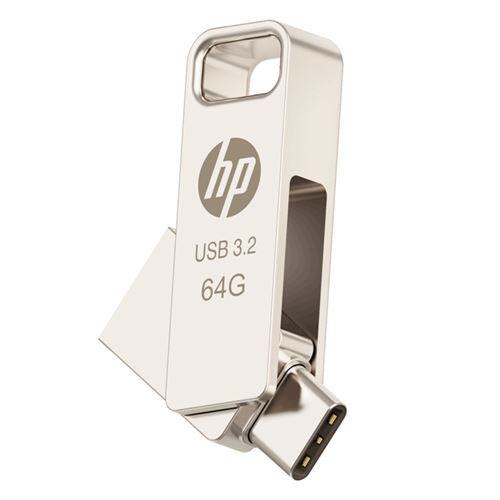 MEMORIA USB 3.2 / USB TIPO C HP 64GB X206C-A OTG METAL