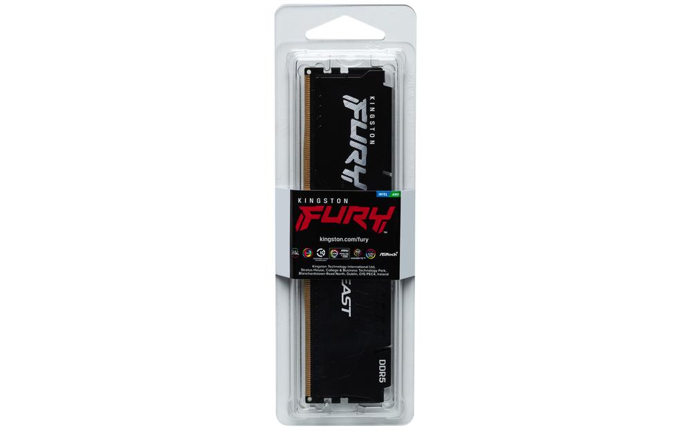 MEMORIA RAM DDR5 16GB KINGSTON / 6000MT/S / FURY BEAST / CL30 / NEGRO