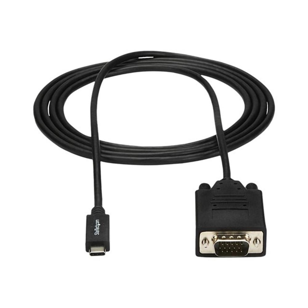 CABLE USB TIPO C A VGA STARTECH 2M/ MACHO-MACHO/ NEGRO