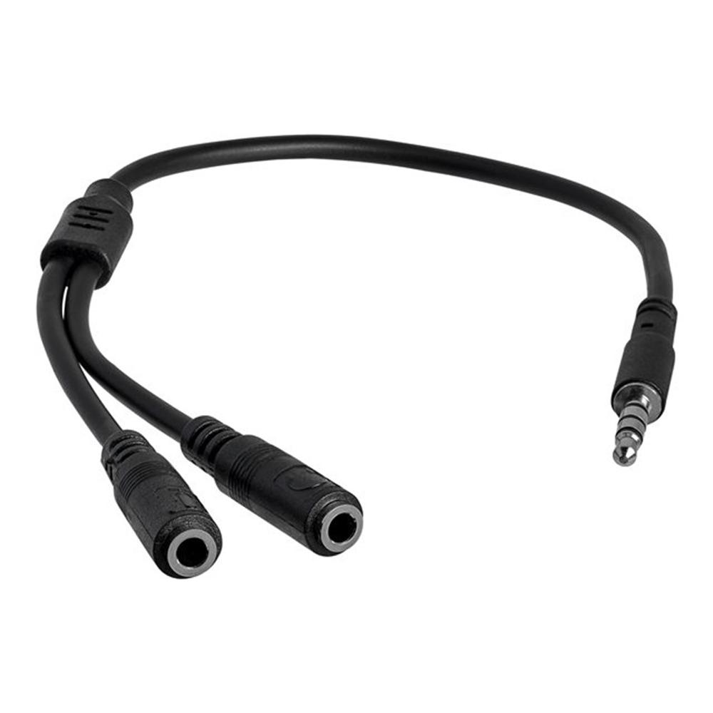 CABLE MINI JACK 3.5MM STARTECH 0.2M/ HEMBRA-MACHO/ NEGRO