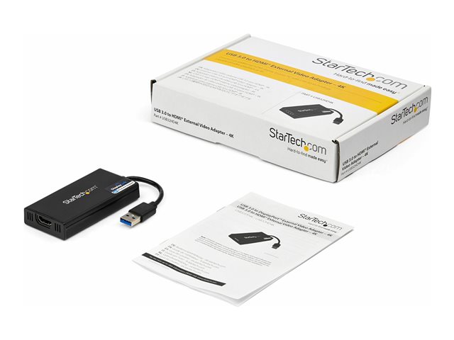 ADAPTADOR USB 3.0 A HDMI 4K STARTECH 0.2M/ MACHO-HEMBRA/ NEGRO