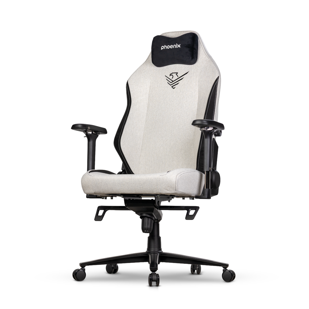 Silla Gaming Phoenix Monarch Remaster Tela Gris y Negro Talla R