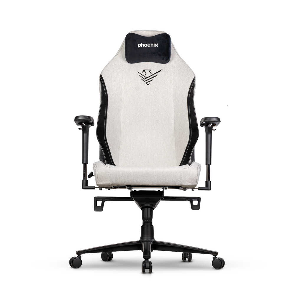 Silla Gaming Phoenix Monarch Remaster Tela Gris y Negro Talla R