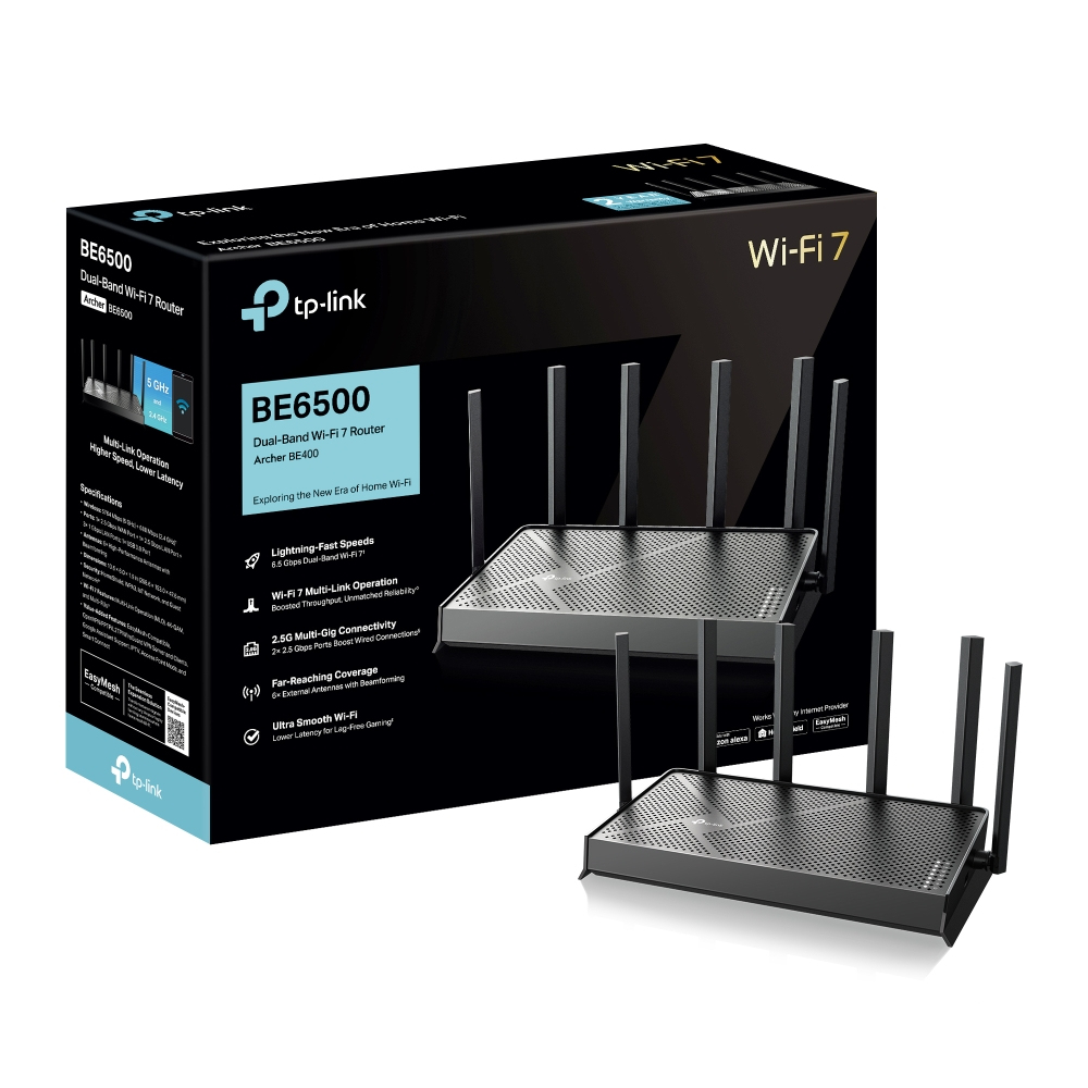 ROUTER WIFI TP-LINK ARCHER BE400 BE6500