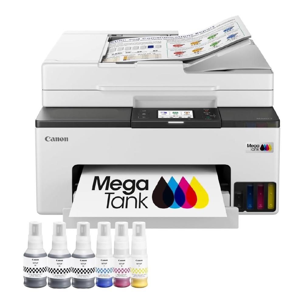 Multifunción Inyección CANON Maxify Gx2051 Megatank Color Fax/ A4/ Red/ Wifi/ Adf/ 3 botellas negro