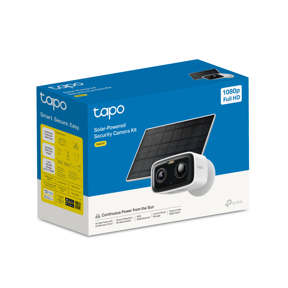 KIT DE SEGURIDAD TP-LINK TC80 KIT CAMARA DE SEGURIDAD + PANEL SOLAR