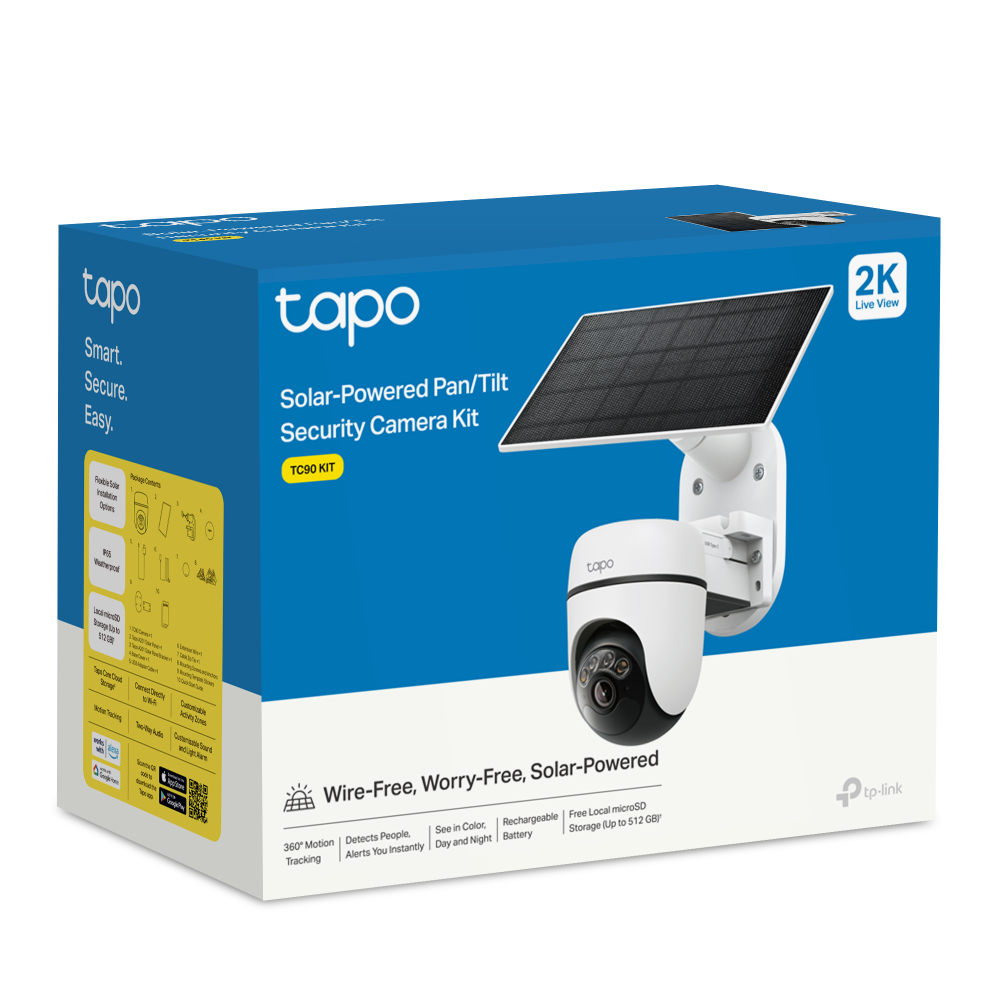 KIT DE SEGURIDAD TP-LINK TC90 KIT CAMARA DE SEGURIDAD + PANEL SOLAR