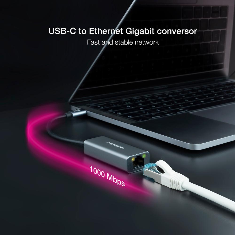 ADAPTADOR NANOCABLE CONVERSOR USB-C ETHERNET GIGABIT