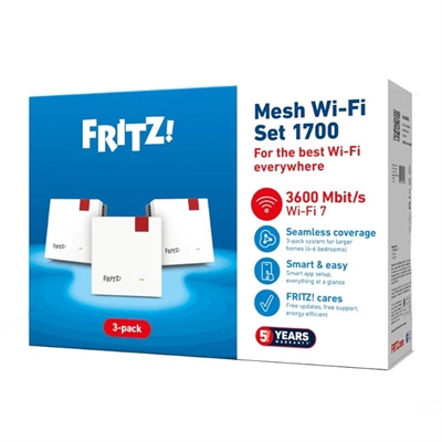 PUNTO DE ACCESO REPETIDOR FRITZ! MESH SET 1700 3 UNIDADES