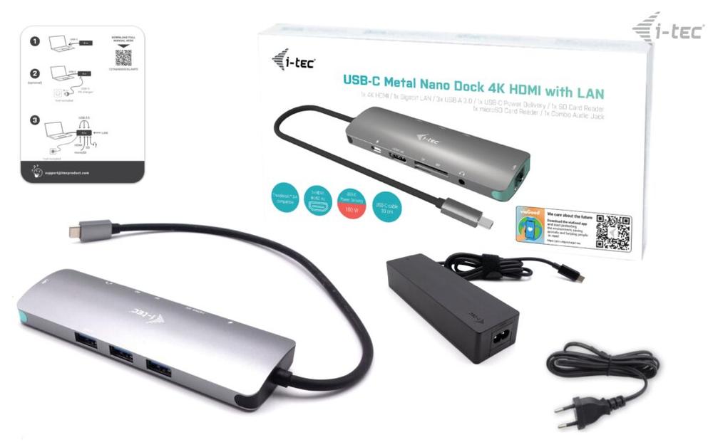 DOCKING STATION I-TEC USB TIPO C 9 EN 1 + CARGADOR 100W