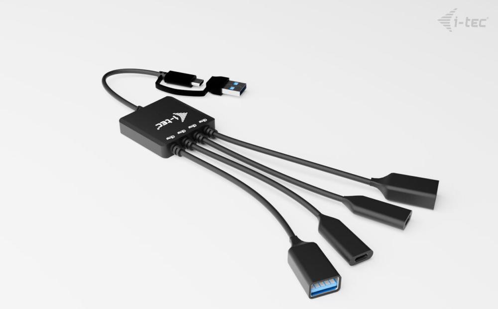 HUB I-TEC USB TIPO C / USB TIPO A 4 EN 1