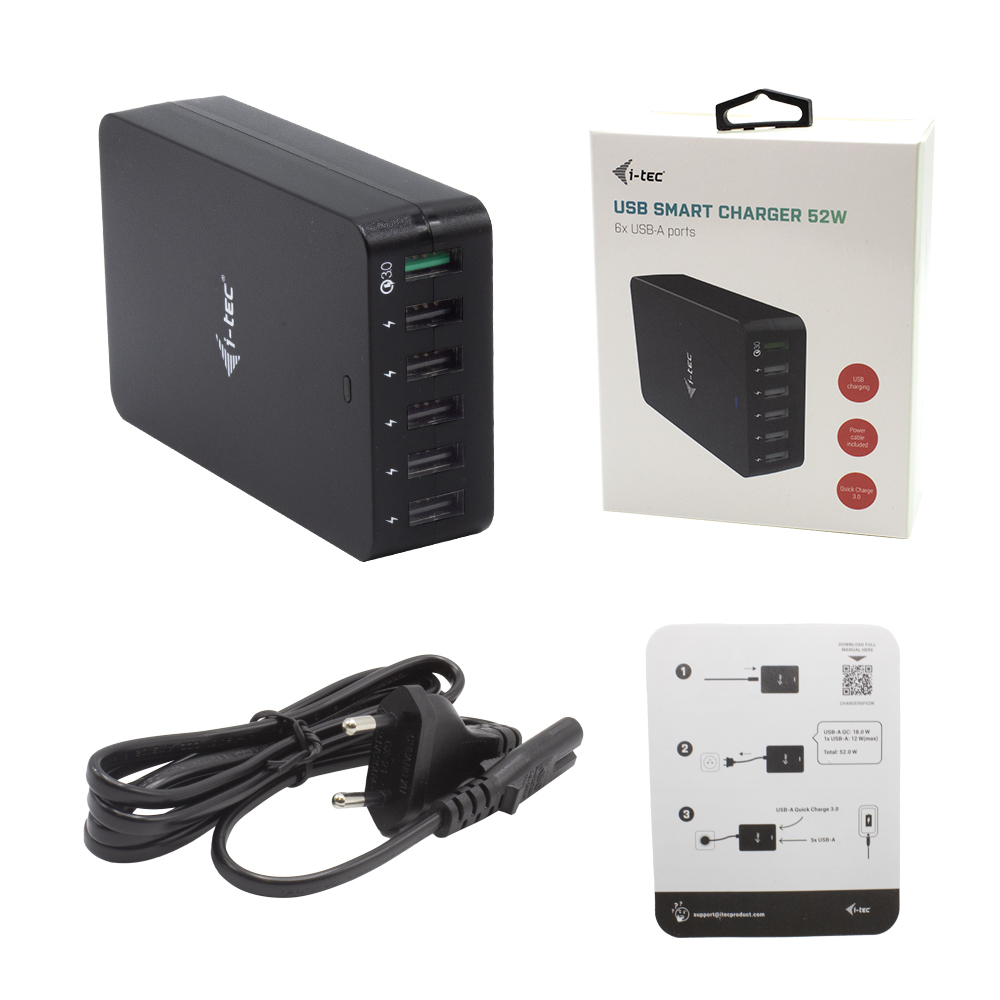 CARGADOR I-TEC 52W 6X USB TIPO A