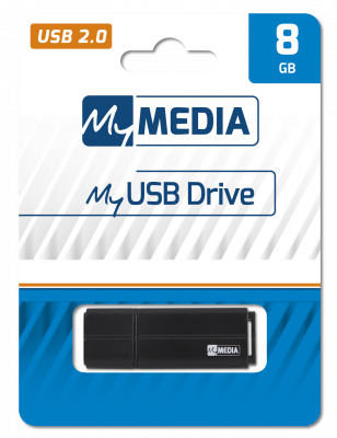MEMORIA USB 2.0 MYMEDIA BY VERBATIM MYUSB DRIVE 8GB NEGRO