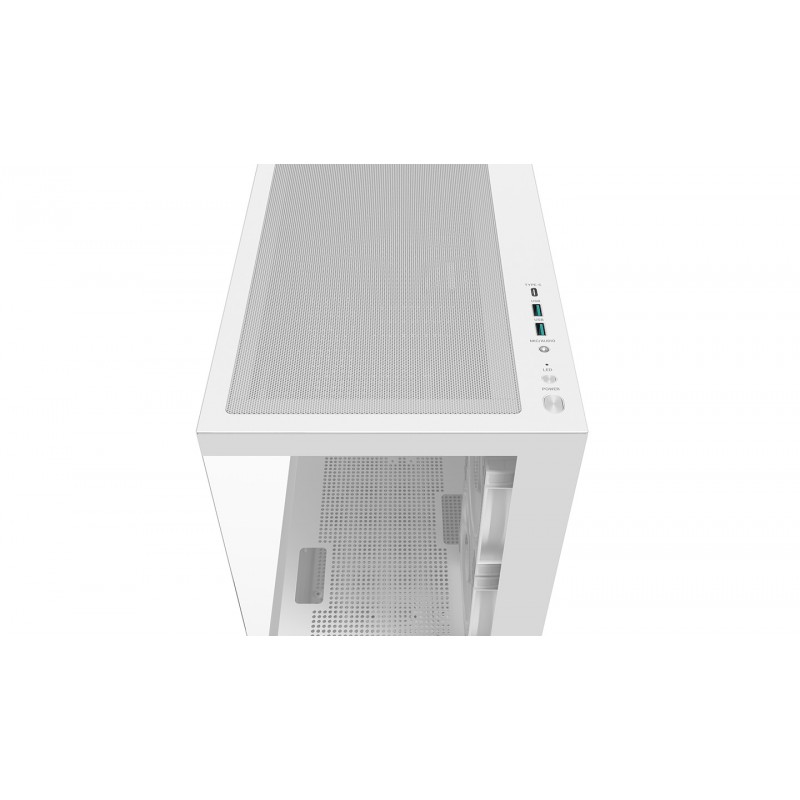 CAJA ORDENADOR GAMING DEEPCOOL CG380 3F MATX ARGB CRISTAL TEMPLADO BLANCA