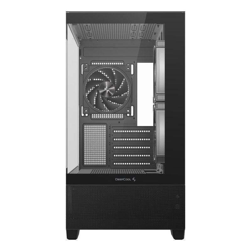 CAJA ORDENADOR GAMING DEEPCOOL CG380 3F MATX ARGB CRISTAL TEMPLADO NEGRO