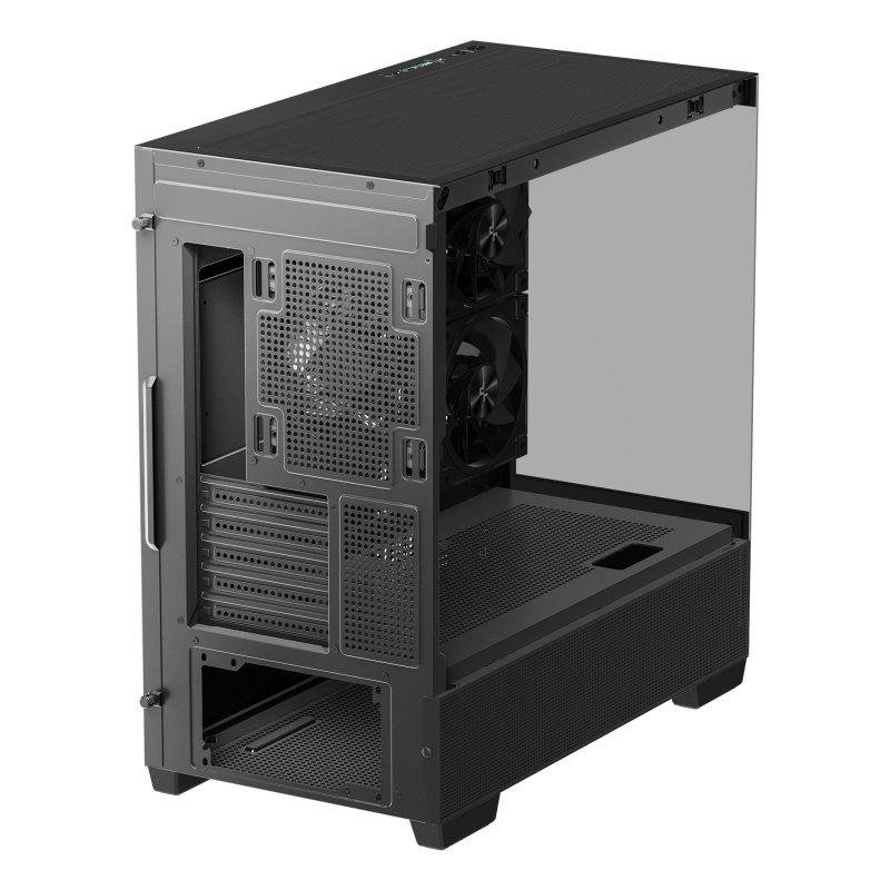 CAJA ORDENADOR GAMING DEEPCOOL CG380 3F MATX ARGB CRISTAL TEMPLADO NEGRO