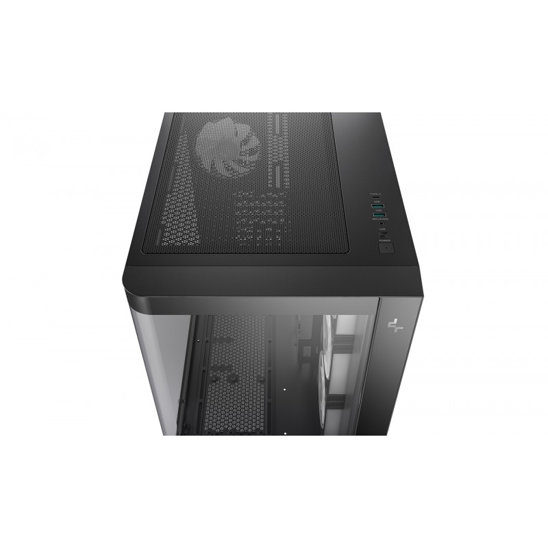 CAJA ORDENADOR GAMING DEEPCOOL CG530U 4F ATX ARGB CRISTAL TEMPLADO NEGRA