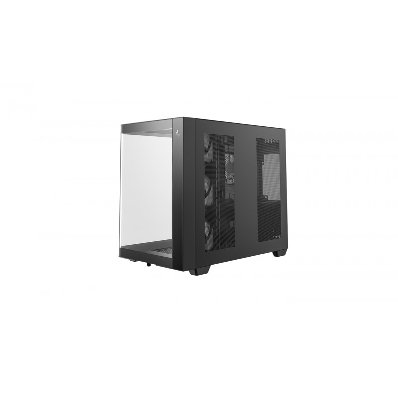 CAJA ORDENADOR GAMING DEEPCOOL CG530U 4F ATX ARGB CRISTAL TEMPLADO NEGRA