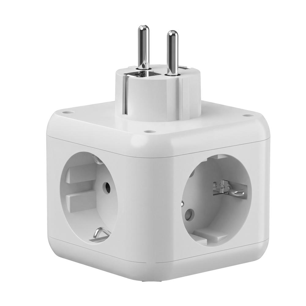CARGADOR DE PARED MARS GAMING MD-CUBE20W 20W 3X SCHUKO 2X USB TIPO C 2X USB TIPO A BLANCO