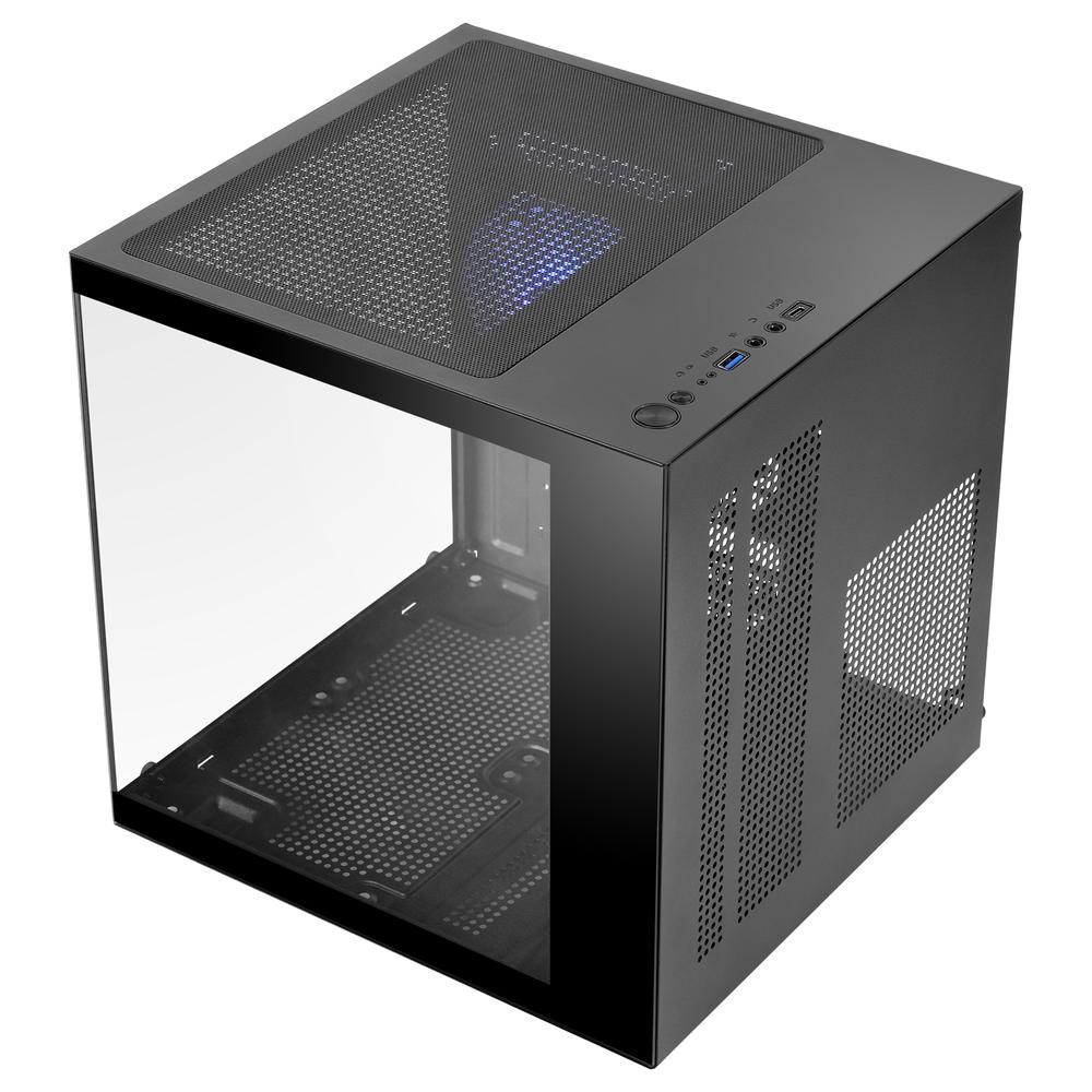 CAJA ORDENADOR MARS GAMING MC-CUBE MATX ARGB CRISTAL TEMPLADO NEGRA