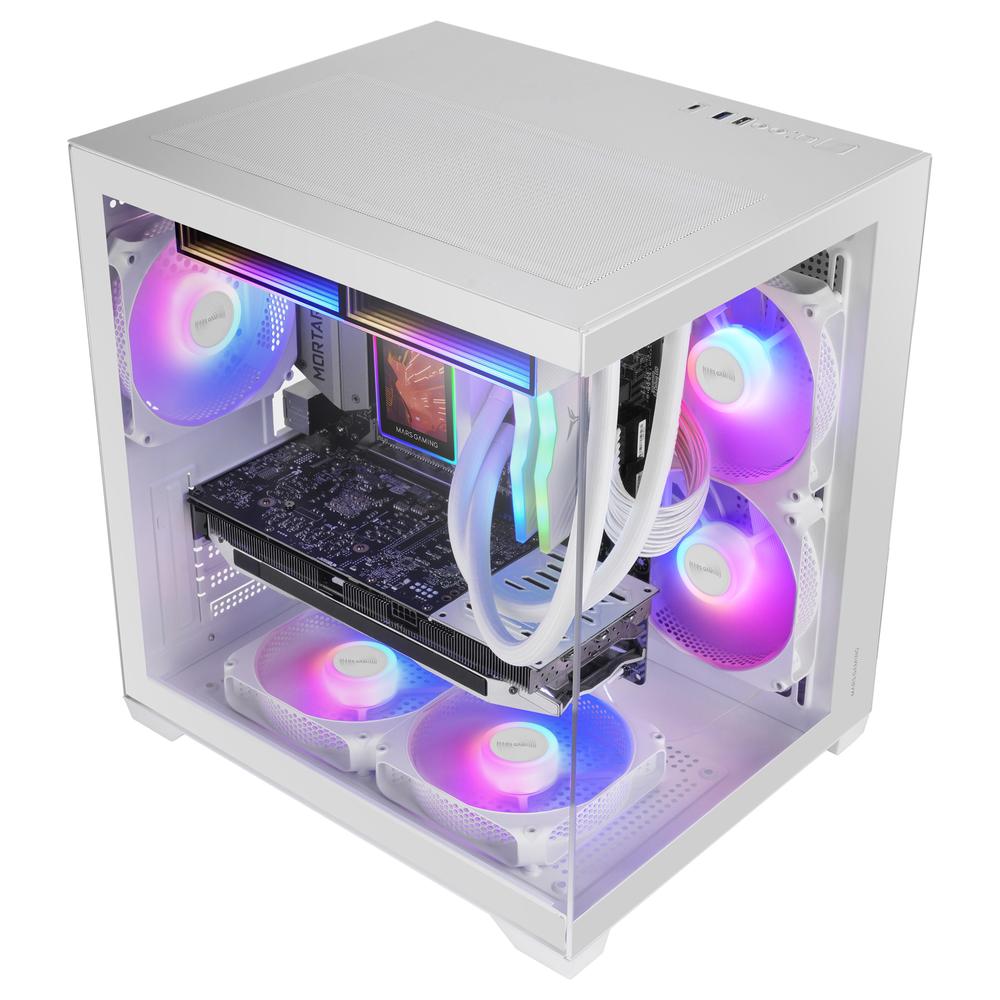 CAJA ORDENADOR MARS GAMING MC-VIEW3W MATX ARGB CRISTAL TEMPLADO BLANCA